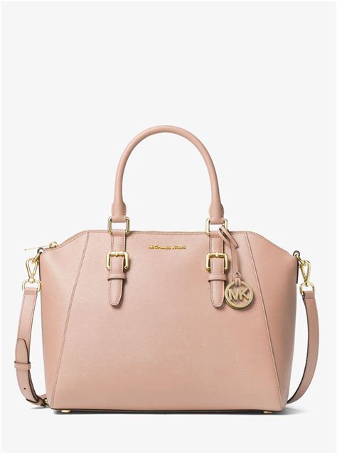 borsa ciara michael kors|Ciara Large Saffiano Leather Satchel .